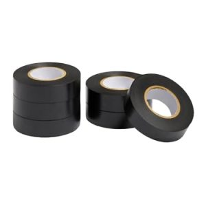 Amazon Basics Electrical Tape, 3/4-inch by 60-feet, BLack, 6-Pack, Great for Home DIY, Repairs, Electrical, Automotive and Equipment