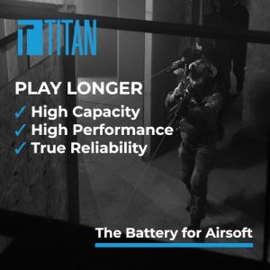 Titan Lithium Polymer (LiPo) Airsoft Battery | 1000mAh 11.1v Stick- T-Plug(Deans) | Fast Trigger Response | Made in The USA