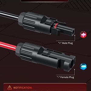 RANDPOW 10AWG Solar Panel Cable Connector to Anderson Power Pole Adapter, Solar Connectors Extension Cable Compatible with Anderson Power Pole Solar Panel for Solar Generator Power Station