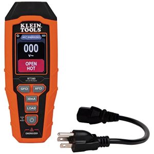 Klein Tools RT390 Circuit Analyzer with Large LCD, Identifies Wiring Faults, GFCI and AFCI Tester, Voltage Drop, Displays Trip Time