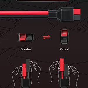 RANDPOW 10AWG Solar Panel Cable Connector to Anderson Power Pole Adapter, Solar Connectors Extension Cable Compatible with Anderson Power Pole Solar Panel for Solar Generator Power Station