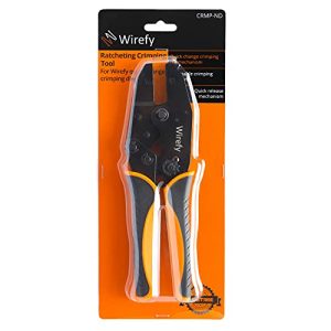 Wirefy Crimping Tool 8.7" for Quick Change Crimping Dies - Ratcheting Wire Crimper - Crimping Pliers - Terminal Crimp Tool - 26-8 AWG (Crimping Dies Sold Separately)