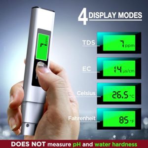 2024 All-New 4 in 1 Tds Meter Digital Water Tester - Accurate and Reliable Turbidity Meters Testing TDS EC & Temp(°C,°F) - 0-9990ppm - Professional Testing for Drinking Water, RO/DI System, etc.