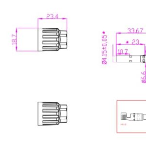 Tynoscco MC4 Connector Solar Panel Connector IP67 Waterproof Solar Panel Cable Connectors for Cable 2.5/4/6mm² 30A 1000V Male/Female 5Pack