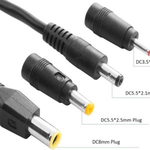 Solar Panel Connectors Compatible with M-C-4 Solar Connectors to DC Extension Cable 16AWG with DC 5.5mmx2.1mm, DC3.5x1.35mm,DC5.5x2.5mm and DC8mm Adapter for Portable Power Station Solar Generators