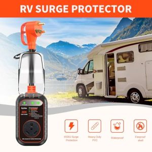 EyGde RV Surge Protector 30 Amp, RV Circuit Analyzer with Waterproof Cover, RV accessories Power Voltage Protection Guard for Camper Travel Trailers