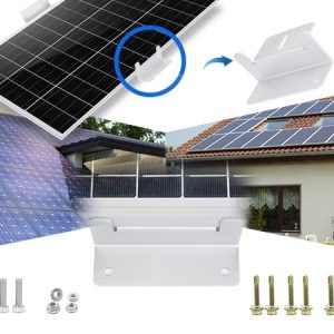 ECO-WORTHY 4 Pack Solar Panel Roof Mounting Aluminum Z Bracket Set with Nuts and Bolts for RV, Boat, Roof and Other Off Gird Roof Installation(Z Brackets)