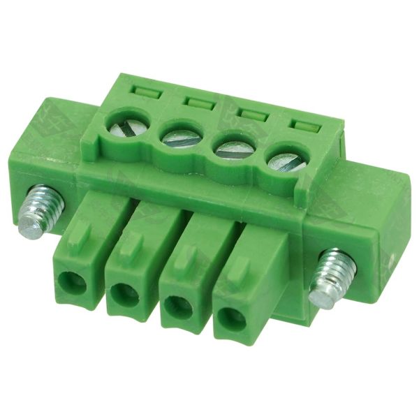 YANIUTC 3.5mm Pitch 4 Pin PCB Pluggable Terminal Block Connector Female Flange Dinkle Degson Kefa Phoenix Contact EC350VM 15EDGKM KF2EDGKM MC 1.5 STF 1847071 (YN15EDGKM-3.5-4P * 50PCS)