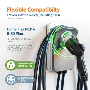 ChargePoint Home Flex Level 2 EV Charger J1772, Nema 6-50 Outlet 240V EV Station, Electric Vehicle Charging Equipment Compatible with All EV Models