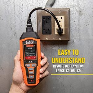 Klein Tools RT390 Circuit Analyzer with Large LCD, Identifies Wiring Faults, GFCI and AFCI Tester, Voltage Drop, Displays Trip Time