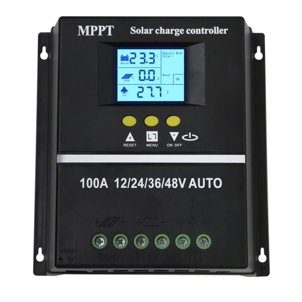 80A MPPT Solar Charge Controller 12V 24V 36V 48V LCD Display Battery Intelligent Regulator Max 100V Input Dual USB for Lead-Acid/Lithium (80A)