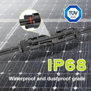 JXMXRPV Solar Connector T/Y Branch Parallel Adapter Cable (10AWG), 4 Pairs Tool-Free 1 to 2 Solar Panel Connectors Extension Cable Plug Tool Wire Kit for Solar Panels (4 Pair M/FF and F/MM)