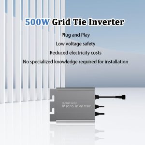 Y&H 500W Grid Tie Micro Inverter Auto AC110V/220V Output, DC26-46V PV Input, MPPT Pure Sine Wave, Suitable for 36V Solar Panel, Ideal for Small Home Solar Power System