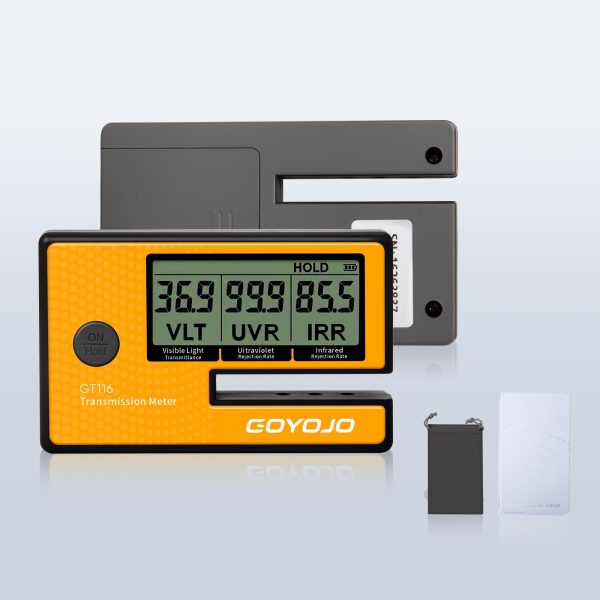 Labs Tint Meter Works on Side Windows, Digital Tint Solar Film Car Transmission Meter with Automatic Calibration, 3-in-1 Solar Film Meter VL UV IR Detection, for Automotive Window Tint Shop Stay Legal