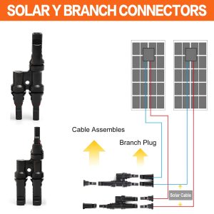 Predimeza Solar Crimping Tool Kit for Solar Panel Connectors - a Crimper, 10 Pairs of Solar Wire Connectors and 1 Pair Solar Y Connector, 2 Pairs of Spanner Wrench for Solar Cable Connectors