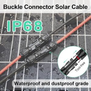 Maoligo Solar Connectors Cable for 4 Solar Panels, Parallel 10AWG Solar Panel Connectors Y Branch Adapter Tool-free (FMMMM/MFFFF)