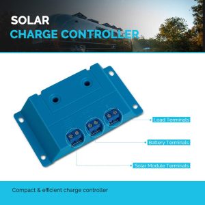 Renogy 30 Watt 12V Panel 5A PWM Charge Controller, SAE Connection Cables, Ring, Alligator Clips CIG Connectors for RV Marine Off-Grid System, 30W Solar Kit