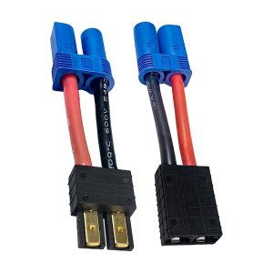 BABUVYA EC5 to TR Adapter,TR to EC5 Connector with 1.57inch Wires RC LiPo Battery Connectors (TR to EC5)