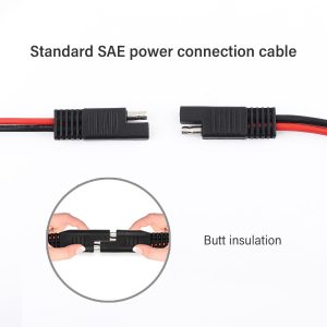 5PCS SAE Connectors Quick Disconnect Wire Harness,2 Pin SAE Plug with 14 Gauge Wire,Universal 13inch 12V SAE Battery Connector Car Accessories for Most Cars Motorcycles Boats (14 Gauge)