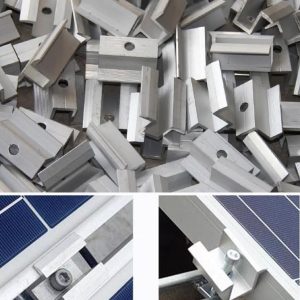 Solar Panel Clamps, Aluminum Solar Panel Mounting Z Brackets,Adjustable Solar Panel End Clamp 30-45Mm, 20Pcs Mid Clamps, 8Pcs End Clamps for Solar Panels