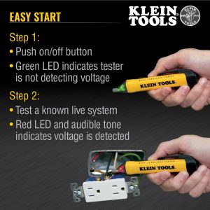 Klein Tools 80016 Circuit Breaker Finder Tool Kit with Accessories, 2-Piece Set & NCVT1P Voltage Tester, Non-Contact Low Voltage Tester Pen, 50V to 1000V AC