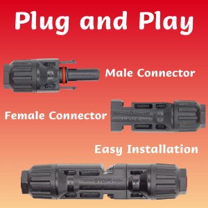 1 to 6 Y Splitter Solar Connector Kit Extension Cable with Female and Male Connectors Solar for Panel Adaptor Kit Tool, 4 Feet Solar Connector Extension Cable, DC8mm DC6.5mm, DC5.5mm Connector