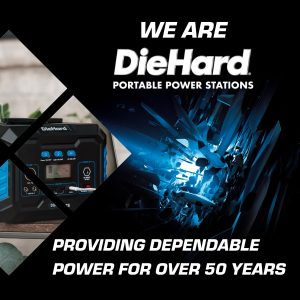 DieHard Portable Power Station 300-Watt (600-Watt Peak) 288.6Wh - Quiet Solar Generator, Lightweight Solution for Home Backup, Weather Emergencies, Outdoor Recreation, Jobsite and more