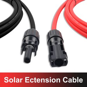 SGANGCAR Solar Extension Cable One Pair(40 Feet 10AWG) Solar Panel Cable with Female and Male Connectors(40FT Red + 40FT Black)