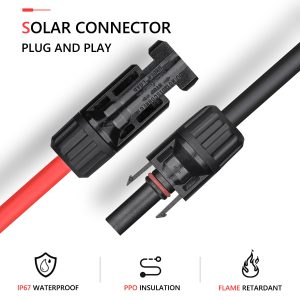 RVGIVE Solar Crimping Tool Kit for 2.5/4/6mm²/10-14AWG, with 12 Pairs Male Female Solar Panel Cable Connectors, 2 PCS Spanner Wrench