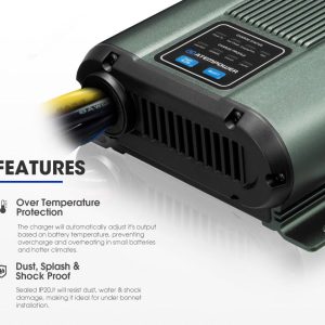 ATEM POWER 60A DC to DC Battery Charger with Anderson Plug Solar Input MPPT for AGM, Gel, Calcium, Lead Acid, LiFePO4 Batteries of 4WDs, RVs, Campers, Trailers Multi-Protection On-Board Charger