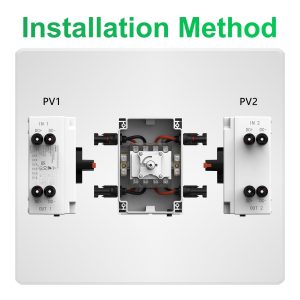 CNLonQcom Solar Isolator Disconnect Switch 2 String 32A 1200V DC with Outdoor IP66 Solar Combiner Box for PV Systems