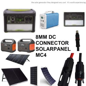 SolarEnz Solar Connector to DC8mm Adapter Cable Perfectly Solar Connector Solar Generator Portable Power Station and Solar Panel 12AWG+14AWG Heavy Duty Wire