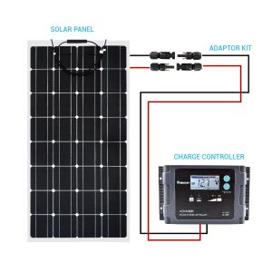 Renogy One Pair of 9In 12AWG Adaptor Kit Solar Cable Wire PV with Female & Male Connectors Connect Solar Panel and Charge Controller