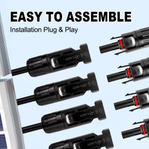 BUSBYR Solar Y Branch Connectors MC4 Solar Panel Parallel Connector Panel Assembly Parallel Connector 4-to-1 Adapter Solar Cable Wire Plug Tool Kit(M/FFFF and F/MMMM)