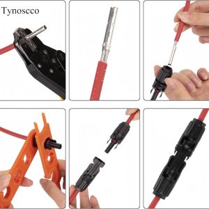 Tynoscco Solar Connector Wrench MC4 Disconnect Tool Cable Wire Assembly Assembly and Disassembly MC4 Tool for Solar Panel Cable PV System Wire,Solar Spanner Wrench Disconnect Tool 3Pack