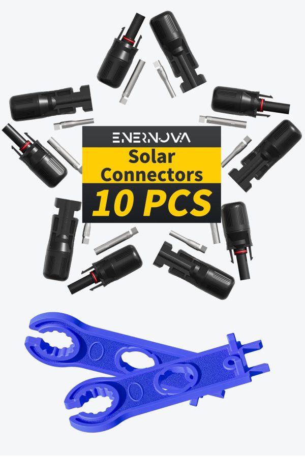 10 PCS Solar Connectors Kit IP68 Waterproof Male/Female Solar Panel Cable Connectors (5 Pairs Solar Panel Connectors)