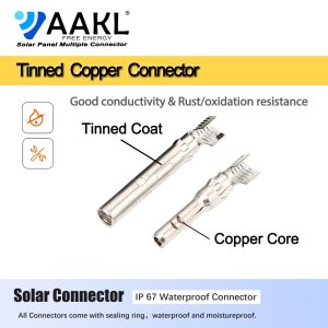 AAKL 10 Pairs Solar Panel Connector IP67 Waterproof Solar Power Cable Connectors 1000V 30A 10AWG/12AWG Male/Female Plug with 2PCS Spanners (10 Pairs)