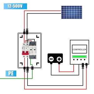 LyteSolar Solar Disconnect Switch,40Amp DC Circuit Breaker with Surge protector,Plug-and-Play,IP65 Waterproof(1 String 40A/DC 1000V)