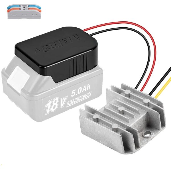 120W 10A DC 18V to DC 12V Step Down Converter Aadpter for Makita 18V Li-ion Battery Power Wheel Inverter Buck Boost DIY Voltage Regulator