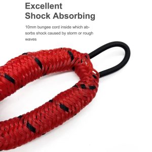 Boat Dock Line (3 Feet), Mooring Bungee Rope for Boat, Boat Accessories, Ideal for Jet Ski, SeaDoo, Kayak, Pontoon,Power Boat WaveRunner, Boating Gifts, 2 Pack