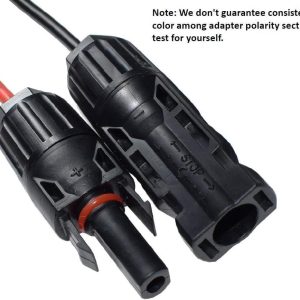 Solar Panel Connectors Compatible with M-C-4 Solar Connectors to DC Extension Cable 16AWG with DC 5.5mmx2.1mm, DC3.5x1.35mm,DC5.5x2.5mm and DC8mm Adapter for Portable Power Station Solar Generators