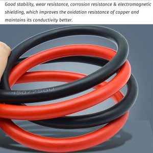 Battery Cables 4 Gauge Power Inverter Wire Set 4 AWG-2 ft Pure Copper Cable with 3/8" Lugs Terminals (1 Black & 1 Red) for Car Marine Solar ATV Lawn Mower RV Motorcycle (4awg, 2FT)