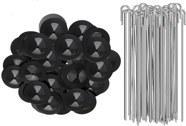 SUNMORN 150PCS Solar Panel Bird Guard Fastener Clips, 1PCS Gloves Solar Panel Mesh Clips Stainless Steel, Fastener Clips for Solar Panel Bird Wire Pigeon Fence (150)