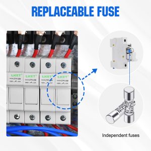 ECO-WORTHY 6 String PV Combiner Box(Metal Case) & 63A Circuit Breakers for Solar Panels