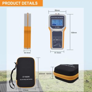 KAOLALI Solar Panel Tester Upgraded EY1600W Photovoltaic Multimeter with Ultra Clear LCD Display, Smart MPPT Tools for Testing Solar PV Module Data and Troubleshooting