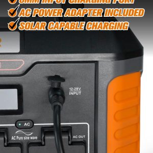 BALDR Portable Power Station, 1000W Output, 808Wh Capacity, AC Outlet, USB Ports, Solar Charging Generator for Home Camping Emergency Use.…