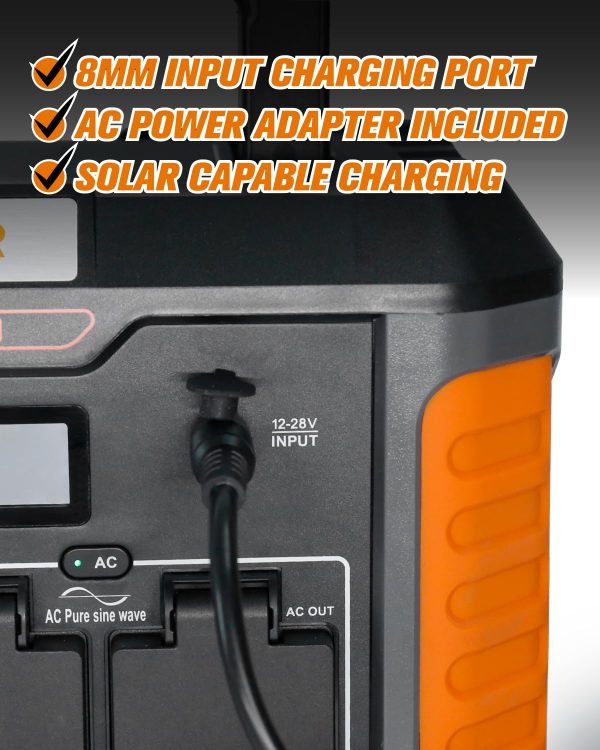 BALDR Portable Power Station, 1000W Output, 808Wh Capacity, AC Outlet, USB Ports, Solar Charging Generator for Home Camping Emergency Use.…