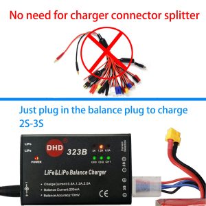 20W 2A 323B RC Battery Balance Charger for 2S 3S 7.4v 11.1v LiPo 6.6V 9.9V Life RC Battery Pack and RC Car Drone Truck Helicopter Airsoft Electric Water batteres