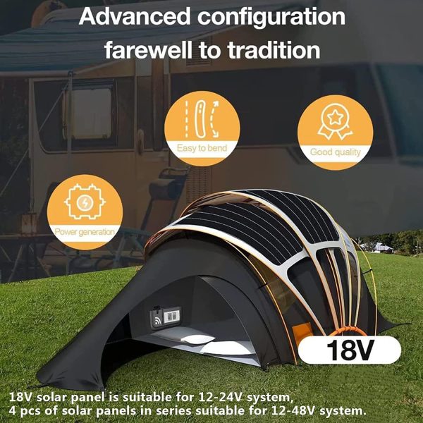 1200 Watt Solar Panel Kit, with 40A Charge Controller 2 × 600 Watt Flexible Monocrystalline Solar Panel for 12-24V Battery Charging Car Battery Camper RV Yacht Battery Boat