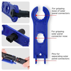 RVGIVE Solar Crimping Tool Kit for 2.5/4/6mm²/10-14AWG, with 12 Pairs Male Female Solar Panel Cable Connectors, 2 PCS Spanner Wrench